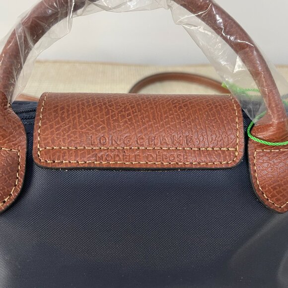 Longchamp Navy and Brown Crossbody Bag - Picture 4 of 6
